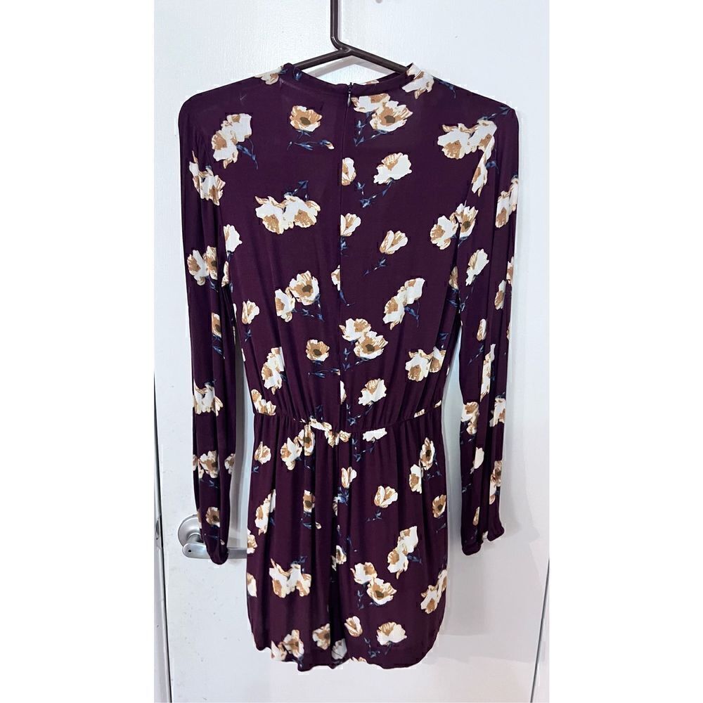 Kendall & Kylie Womens Floral V-Neck Choker Neckline Cutout Romper Multi Size XS - Picture 8 of 11